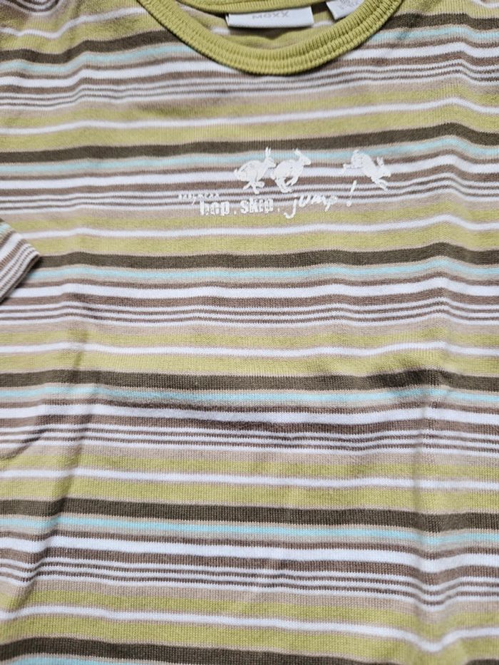 T.shirt manches longues rayé multicolore Mexx 6 mois - photo numéro 2