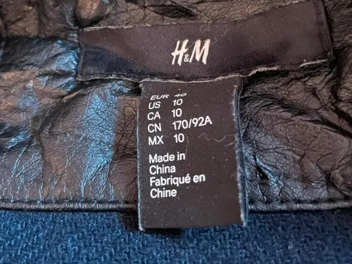 Veste longue "H&M" "Bombers" "Cabans", cuir. - photo numéro 4