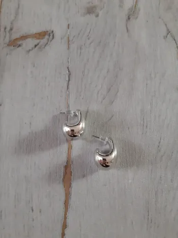 Boucles d'oreilles gouttes d'eau argentées