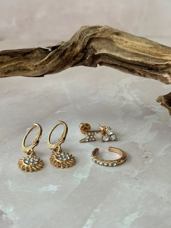 Ear cuff bagues d’oreilles en laiton or sans nickel lot de 5 boucles