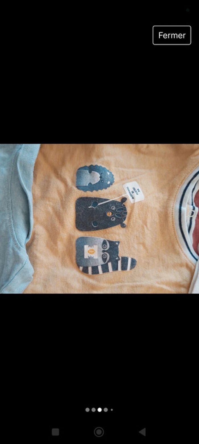 Lot tee shirt manches longues 6mois - photo numéro 3