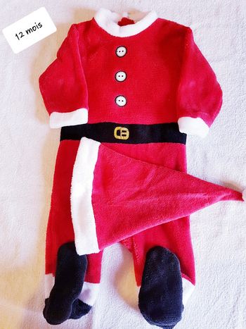 Pyjama velour Manon et Valentin 12 mois