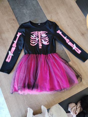 Robe squelette Halloween 7 ans