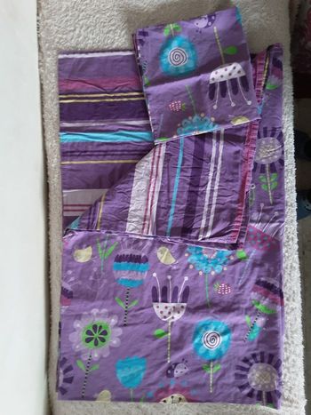 Ensemble parrure lit enfant + Lot 2 voilages à pattes