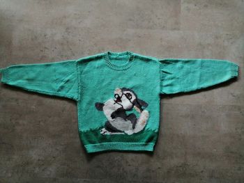 pull tricoté main bambi 6/8 ans