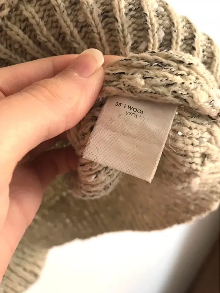 Pull beige Laëtitia Mem en laine taille 36/38 - photo numéro 6