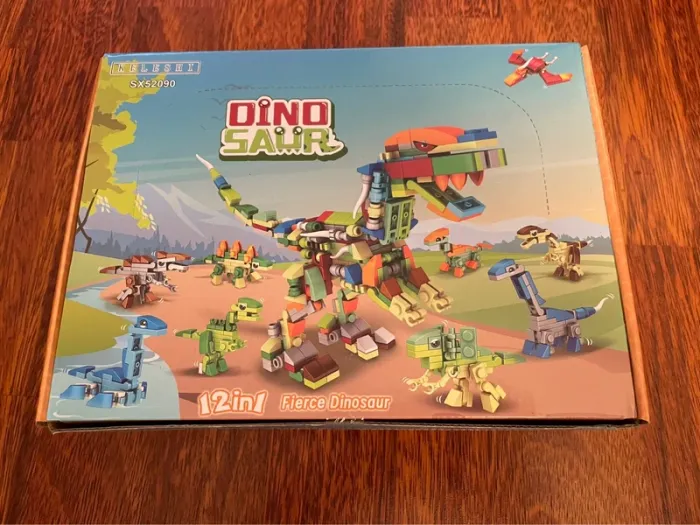 [NEUF] Bloc de construction animaux 12 en 1, thème dinosaures jouet éducatif pour enfants - photo numéro 2