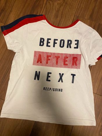 T-shirt blanc et rouge orchestra 12 ans