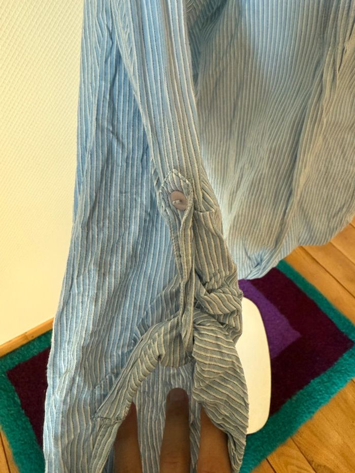 Blouse grande taille en très bon état bleu ikebana taille 54/56 - photo numéro 6