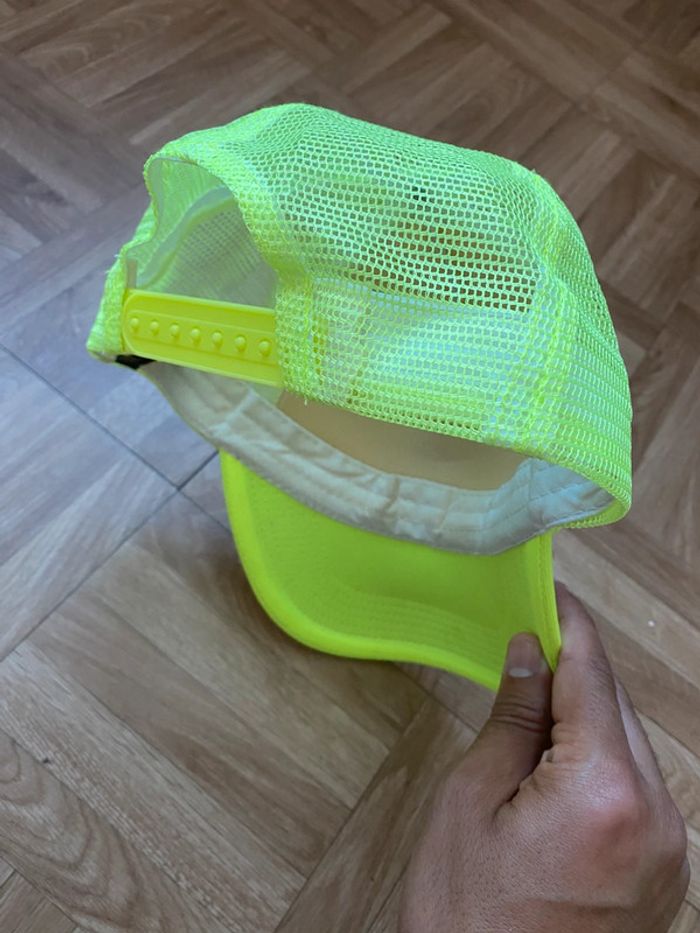 Casquette trucker avec filet jaune vintage - photo numéro 4