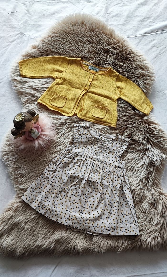 Ensemble robe gilet obaibi 3 mois