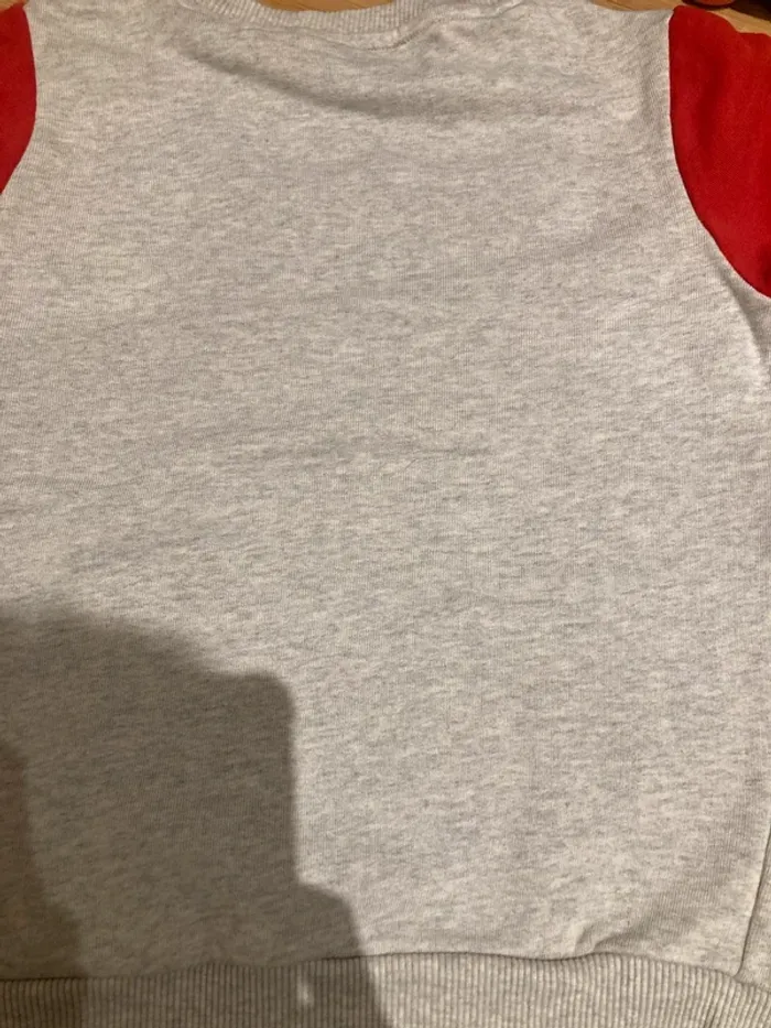 8 ans - Sweat gris et rouge écriture Pacifique parfait état - photo numéro 3
