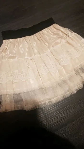 Superbe jupe fête dentelle 🥂crème 34