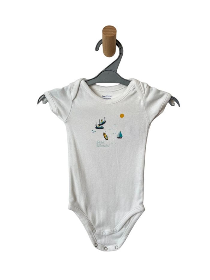 Body manches courtes blanc “Petit matelot” - Bout'chou 6 mois (67cm)