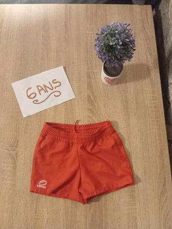 Short de rugby taille 6 ans