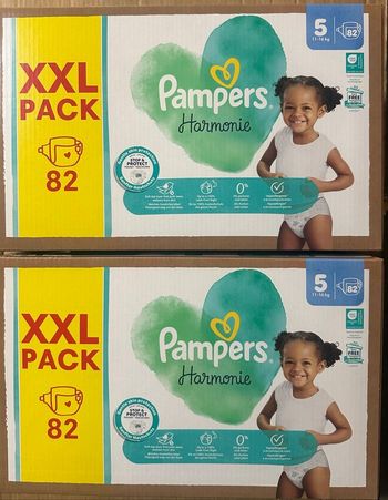 Lot de 02 cartons Pampers T4 Harmonie xxl
