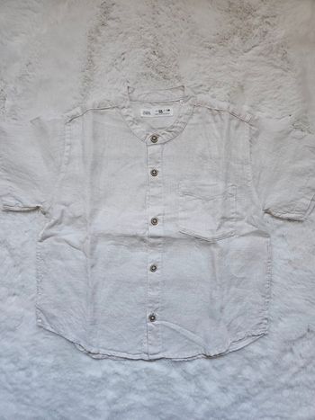 Chemise en lin manche courte zara oversize