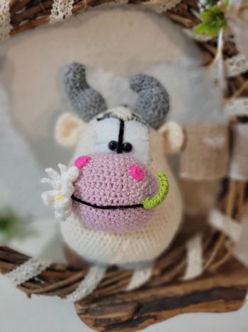 Belle vache au crochet peluche