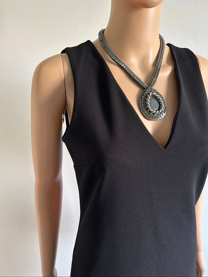 Robe noire sans manches avec strass Morgan taille XS comme neuve - photo numéro 4