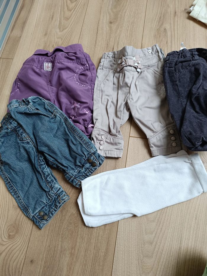 Lot 5 pantalons 3 mois fille