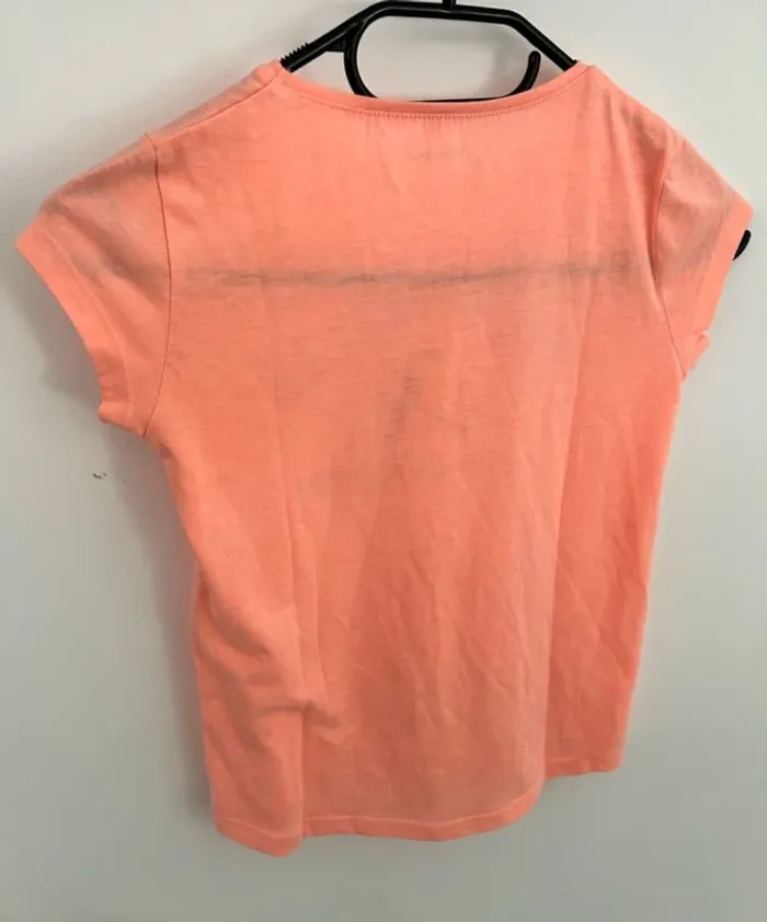 Tee shirt fille 8 ans orange fluo - photo numéro 3