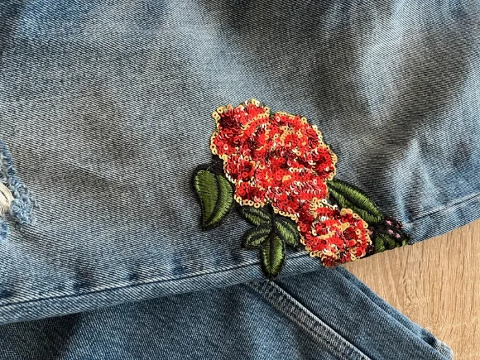 Jeans style bohème coupe droite - photo numéro 3