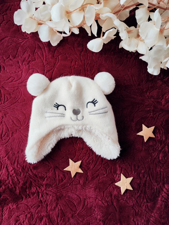 Petit bonnet et moufles anti-griffe