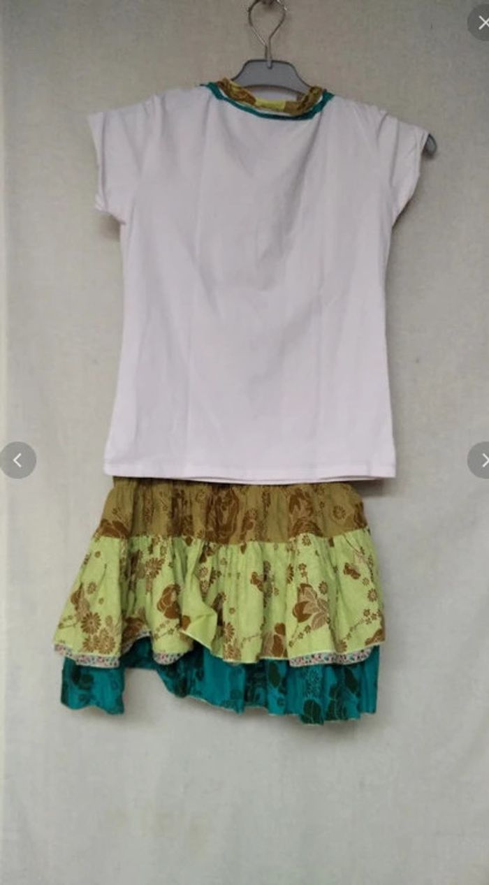 Ensemble t-shirt + jupe catimini 10 ans - photo numéro 2