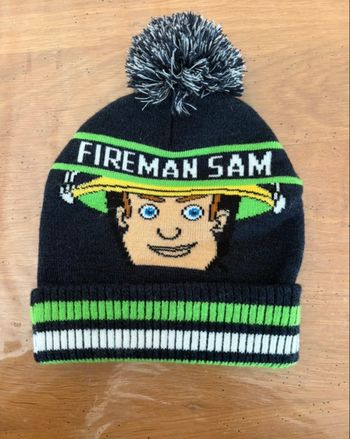Bonnet Sam le Pompier 🚒💙 – Taille unique (Neuf)