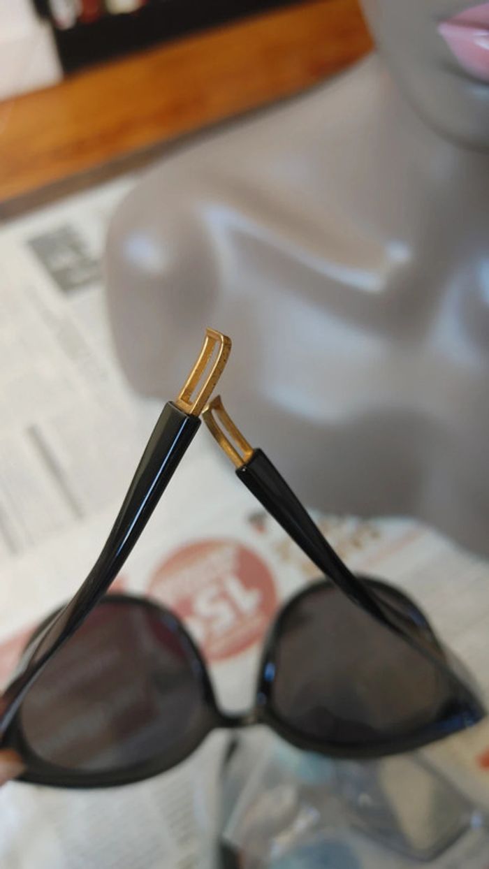 Lunettes de soleil mouche noir doré - photo numéro 6