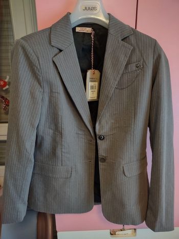 Veste classique et rock à rayures grises DDP