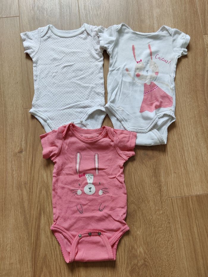 Lot bodies fille 12 mois - photo numéro 3