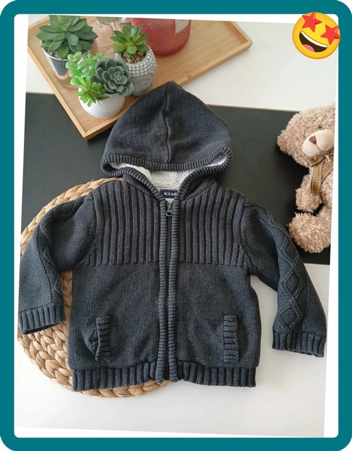 Veste à capuche en laine polaire garçon Taille 18 mois🌿🦊