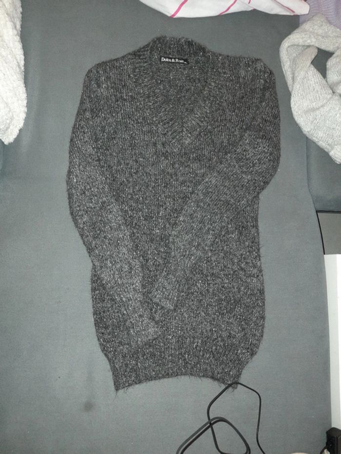 Robe pull gris foncé taille s de chez dolce & rosa