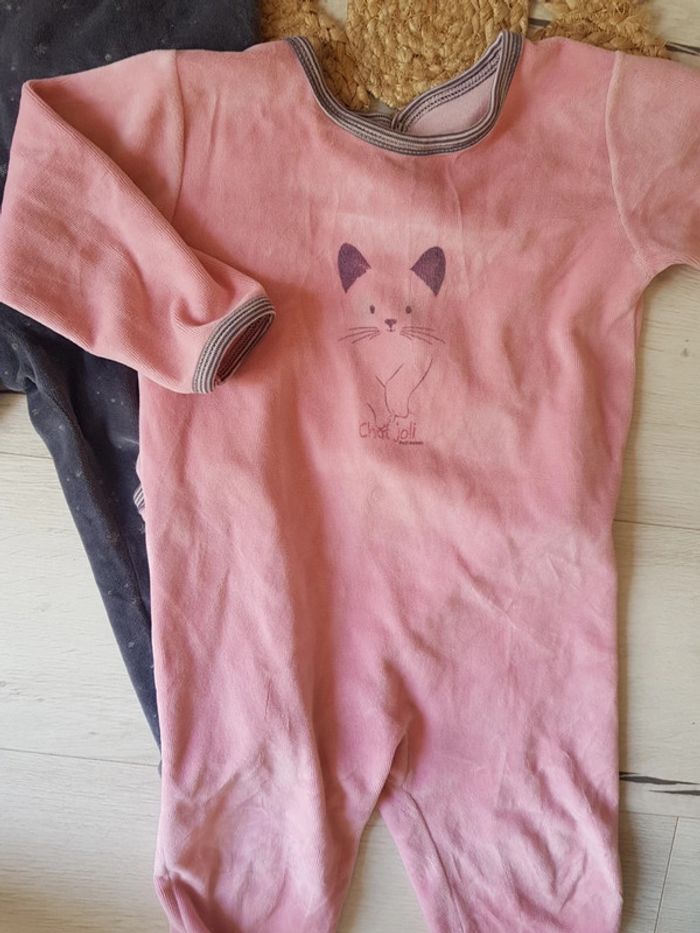 Lot de 2 pyjamas velours fille 24mois petit bateau neufs - photo numéro 5
