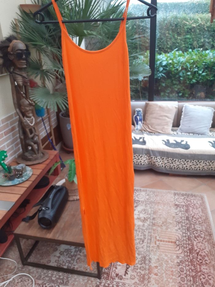 Robe orange longue