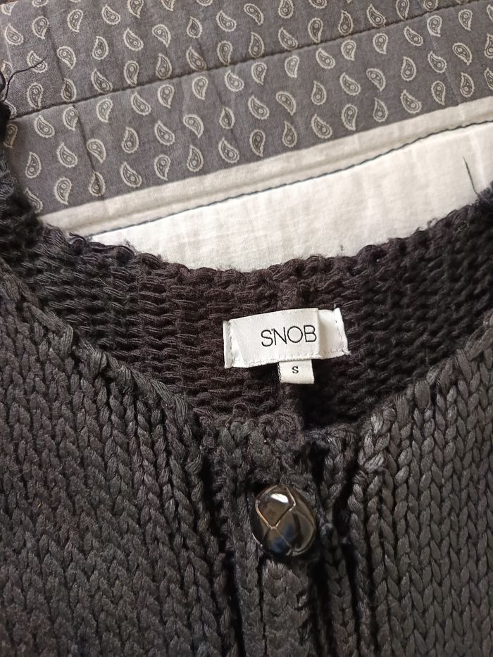 Manteau chic laine effet cuir - photo numéro 2