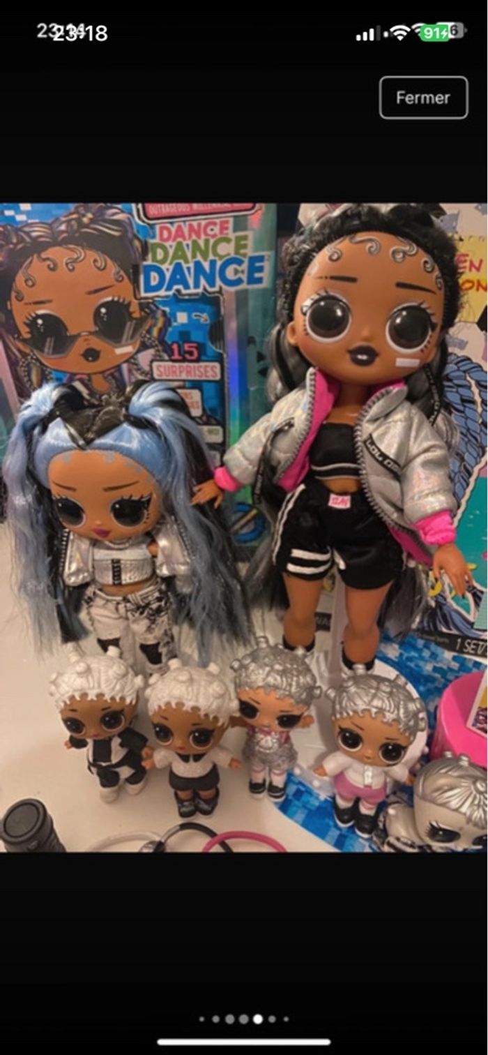LOL Surprise OMG Dance B-Gurl Doll with 15 Surprises, Stylish Clothes, Magical Blacklight, Accessories, Shoes, Stand, TV Pack +  LOL Tweens Fashion Doll with 15 Surprises, Blue Hair - photo numéro 6