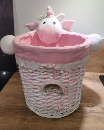Panier rangement licorne