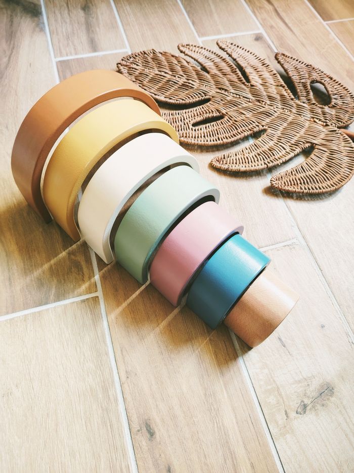 🌈 Grand arc en ciel à trier et empiler en bois marque Little dutch - photo numéro 3