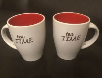 Mugs »Tea Time »blancs et rouges