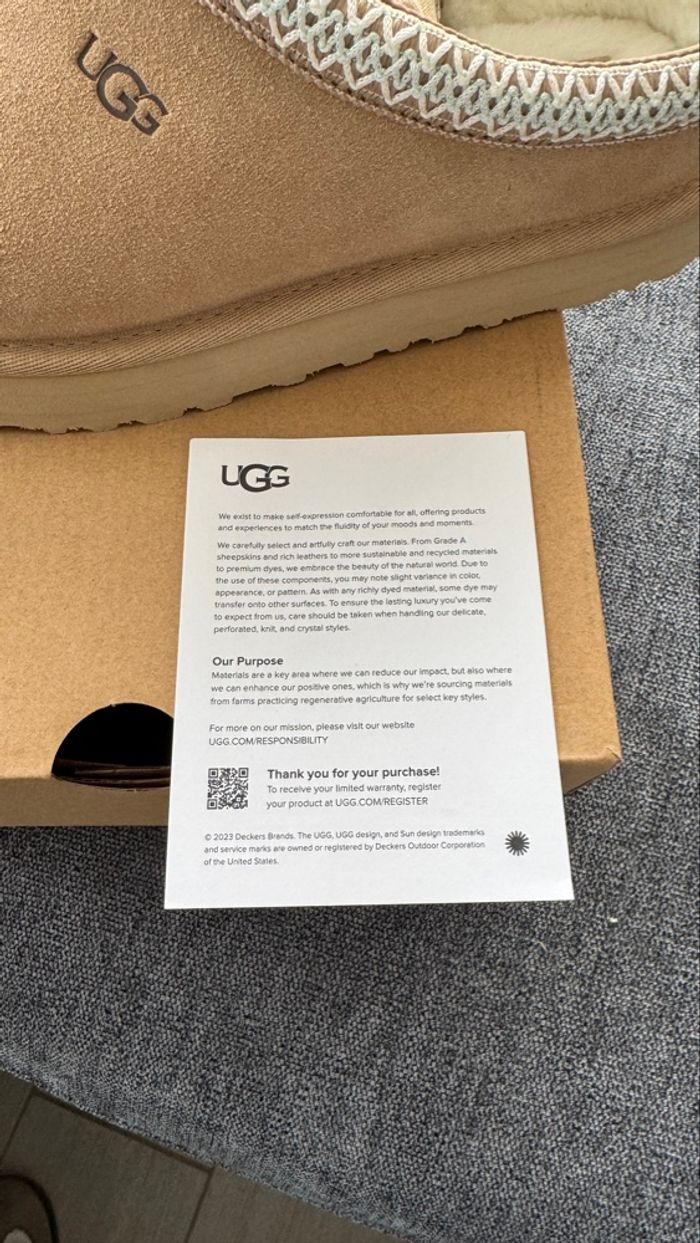 Ugg Tazz Sand beige chaussure d’hiver taille 38 - photo numéro 7