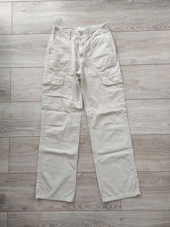 Pantalon cargo Zara beige XS 34 