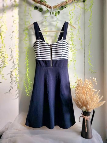 Robe chic à rayures navy – Taille S – Made in Italy 🇮🇹