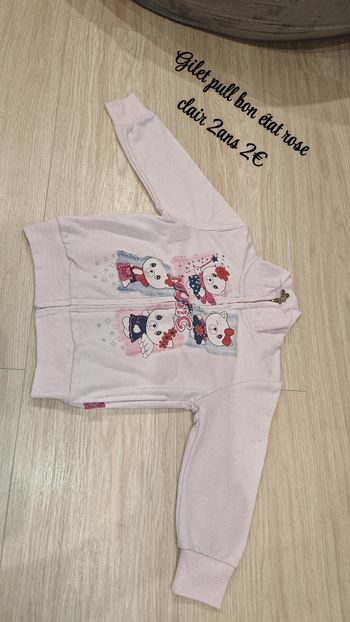 Gilet pull rose 2ans