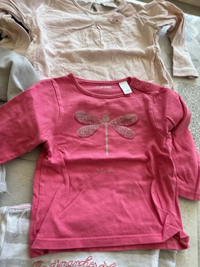 Lot tee-shirts ml 12 mois - photo numéro 5