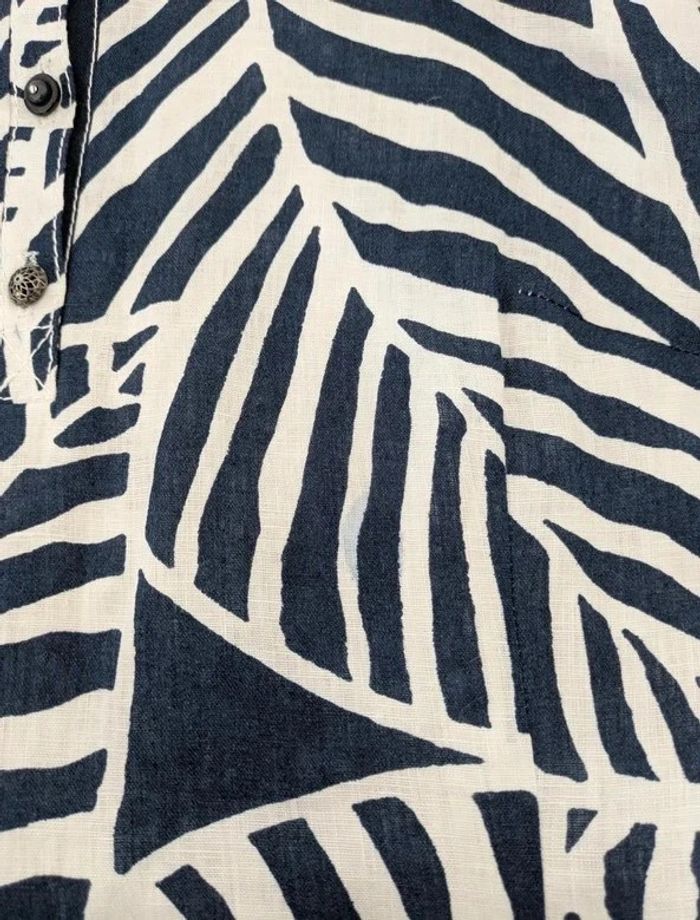 Robe d'été 100% lin blanche et marine - Initiative - taille 46 - photo numéro 9