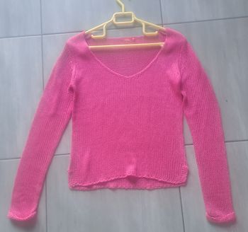 Pull rose fuschia ajouré Tissaia Taille 38/40