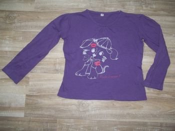 T-shirl ml violet chiot 10 ans (TS1)