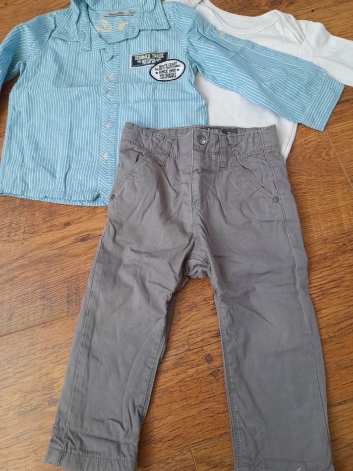 Ensemble 3 pièces 18 mois chemise pantalon - photo numéro 2
